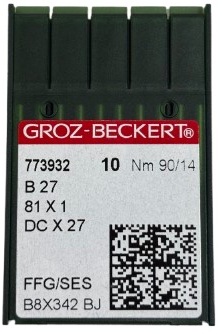 Иглы для промышленных машин DC*27/90 SES (10 шт) Groz-Beckert - фото и цены в Минске