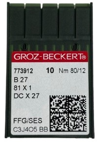 Иглы для промышленных машин DC*27/80 SES (10 шт) Groz-Beckert - фото и цены в Минске