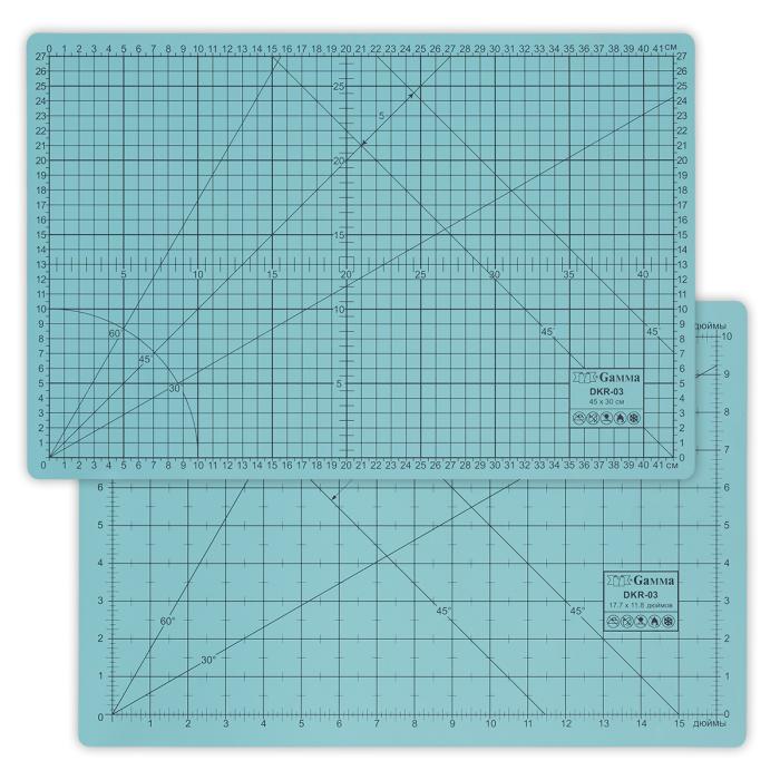 Коврик раскройный двусторонний Gamma 45*30 см DKR-03 - фото и цены в Минске