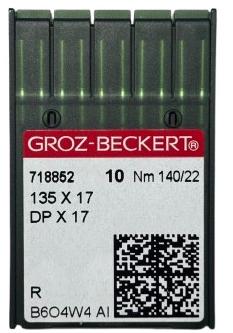 Иглы DPx17 №140 R (135*17) Groz-Beckert 10 штук - фото и цены в Минске