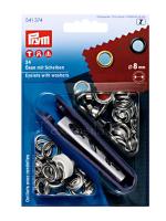 Люверсы латунь 8 мм серебристые 24 шт Prym 541374 - фото и цены в Минске