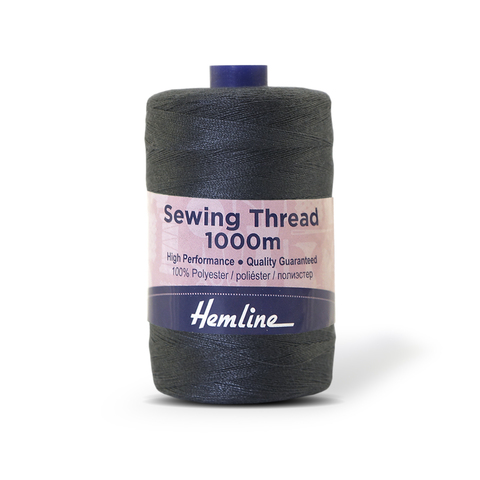 Нитки 40/2 полиэстер 1000м, Hemline, черный - фото и цены в Минске