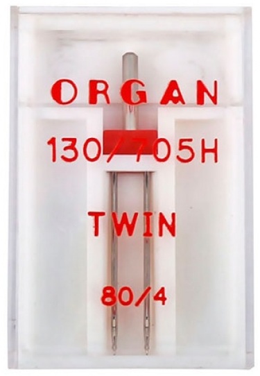 Иглы двойные ORGAN № 80/4 (1 игла/упаковка) - фото и цены в Минске
