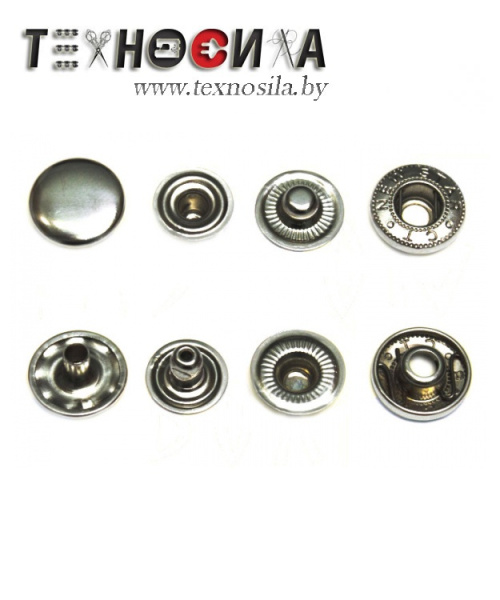 Кнопка АЛЬФА 15 мм х 50 штук (никель) - фото и цены в Минске