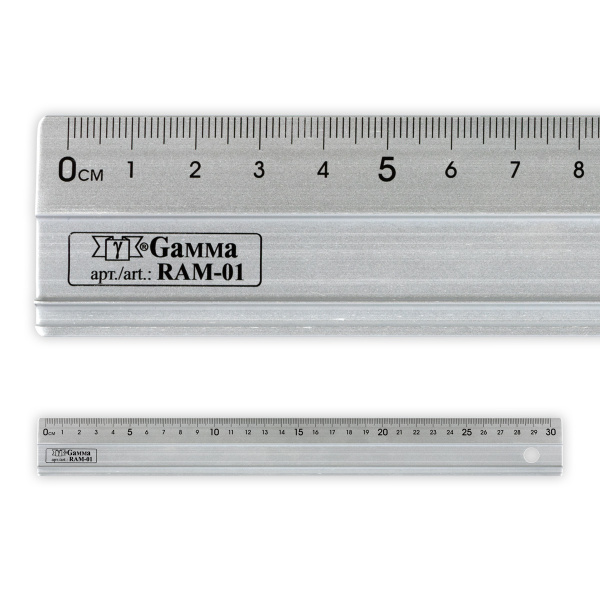 Линейка универсальная алюминий 30 см х 3.5 см Gamma RAM-01 - фото и цены в Минске