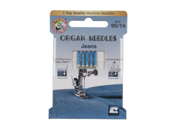 Иглы Джинс № 90 (5 игл/упаковка) есо ORGAN  - фото и цены в Минске