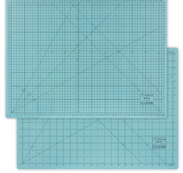 Коврик раскройный двусторонний Gamma 60*45 см DKR-02 - фото и цены в Минске