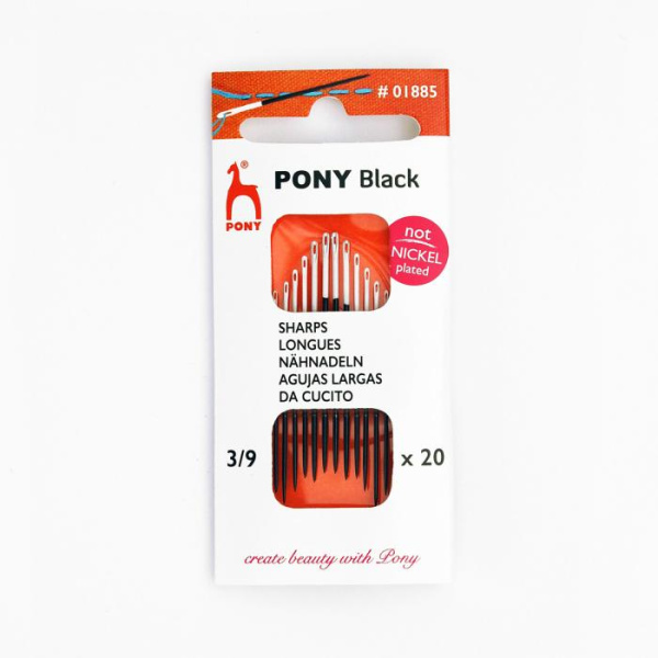 01885 Набор игл Pony Black sharps №3/9 20шт. - фото и цены в Минске