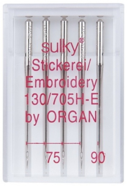 Иглы для шёлка вышивальные № 75-90 (5 игл/упаковка) ORGAN - фото и цены в Минске