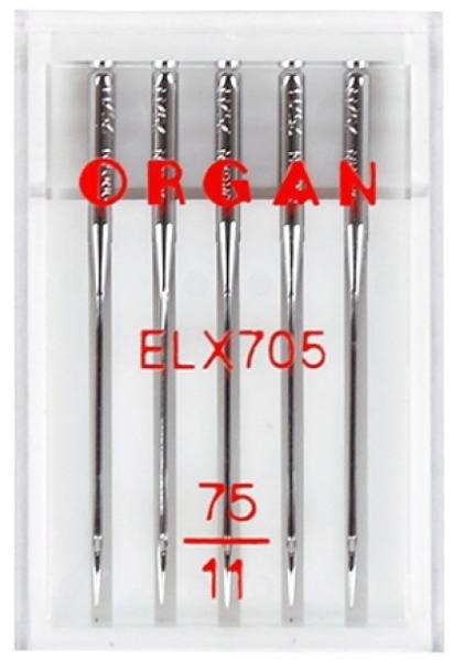 Иглы для распошив. машин ELx705 №75 ORGAN (5 игл/упаковка)  - фото и цены в Минске