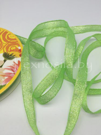 Лента атласная металлизированная 12мм - фото и цены в Минске