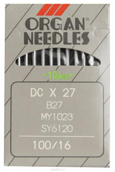Иглы для промышленных машин Organ DC*27/100 (10 игл/упаковка) - фото и цены в Минске