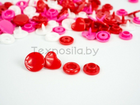 Кнопки Color Snaps Сердце пластик 30 шт разноцветные Prym Love 393031 - фото и цены в Минске