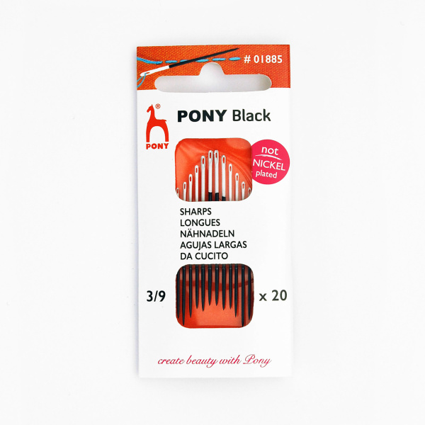 01885 Набор игл Pony Black sharps №3/9 20шт. - фото и цены в Минске