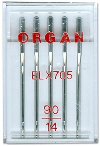 Иглы для распошив. машин ELx705 № 90 ORGAN  (5 игл/упаковка) - фото и цены в Минске
