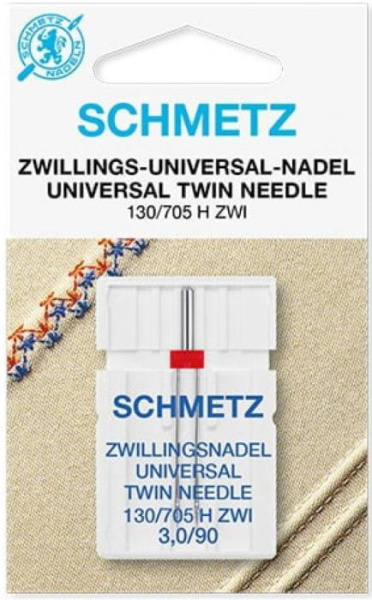 Игла двойная универсальная SCHMETZ TWIN №90/3 для бытовых швейных машин (1 шт.) - фото и цены в Минске