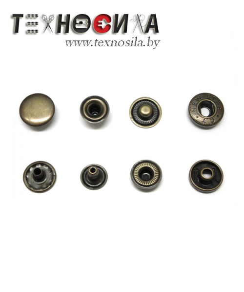 Кнопка АЛЬФА 12,5 мм х 50 штук (антик) - фото и цены в Минске