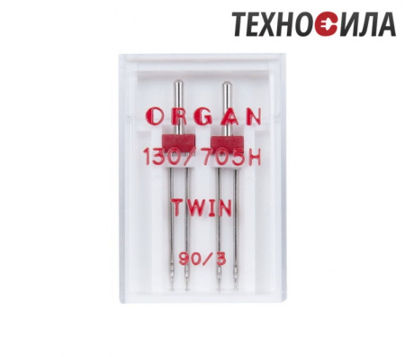 Иглы двойные ORGAN № 90/3 (2 иглы/упаковка) - фото и цены в Минске