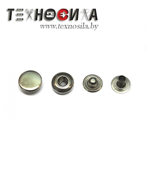 Кнопка АЛЬФА 12,5 мм х 50 штук (никель) - фото и цены в Минске