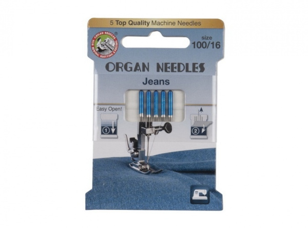 Иглы Джинс ORGAN № 100 (5 игл/упаковка) eco - фото и цены в Минске