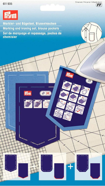Набор для маркировки и глажки Шаблоны карманов для блузки Prym 611935  - фото и цены в Минске