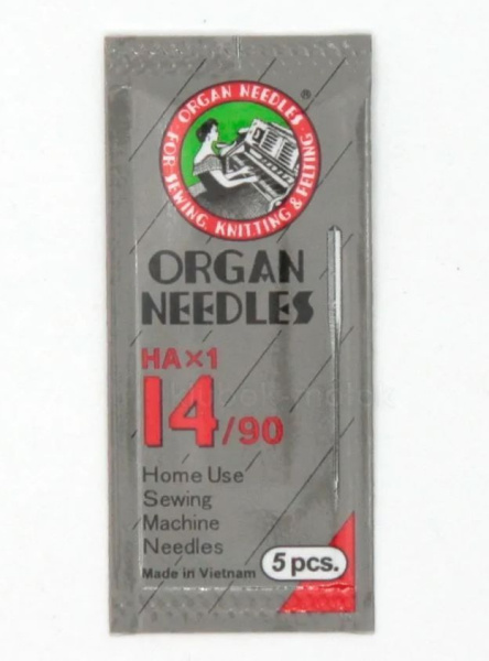 Иглы универсальные № 90 (5 игл/упаковка), мягкая упаковка ORGAN  - фото и цены в Минске