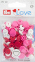 Кнопки Color Snaps Сердце пластик 30 шт разноцветные Prym Love 393031 - фото и цены в Минске