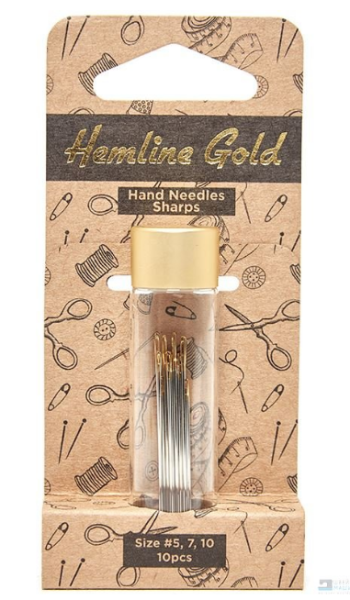 Ручные иглы для вышивки с зол.ушком, №5-10 Hemline Gold 288G.510.HG 10шт. - фото и цены в Минске