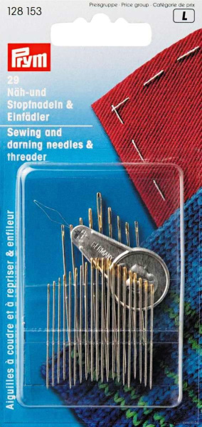 Набор игл для штопки, шитья Prym 128153 29 шт. с нитевдевателем - фото и цены в Минске