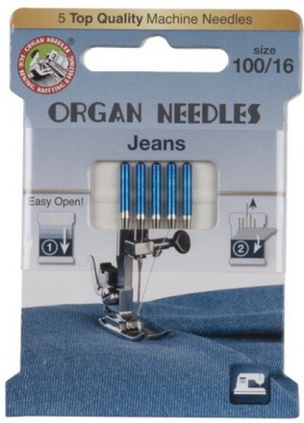 Иглы Джинс ORGAN № 100 (5 игл/упаковка) eco - фото и цены в Минске