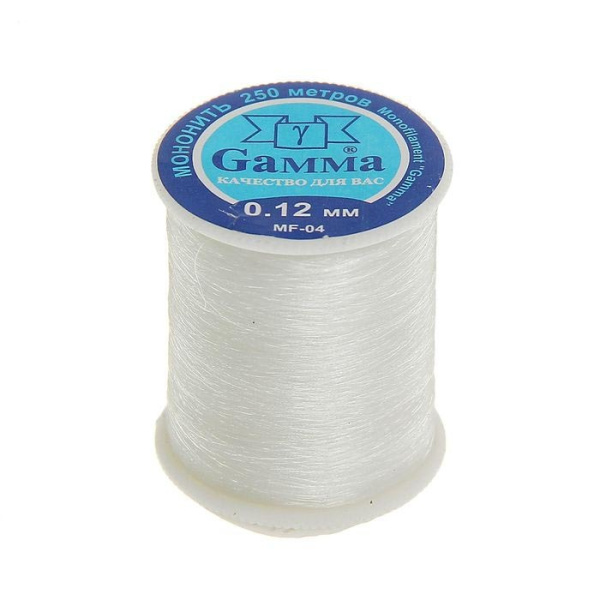 МОНОНИТЬ 0,12мм x 250м, 100% нейлон, белый - фото и цены в Минске