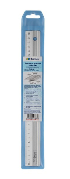 Линейка универсальная алюминий 30 см х 3.5 см Gamma RAM-01 - фото и цены в Минске