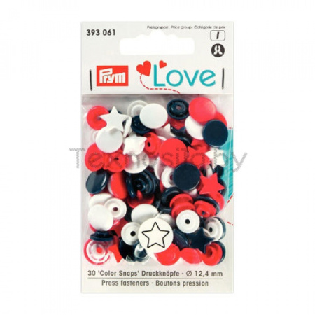 Кнопки Color Snaps Звезда пластик 30 шт разноцветные Prym Love 393061 - фото и цены в Минске