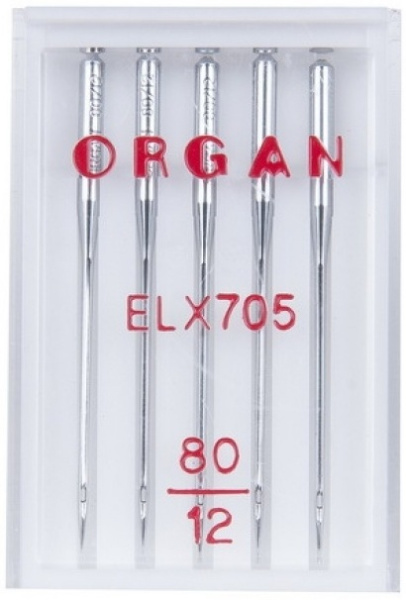 Иглы для распошив. машин ELx705 №80 ORGAN (5 игл/упаковка) - фото и цены в Минске
