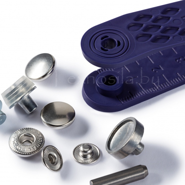 Кнопки Анорак латунь 12 мм 10 шт серебристый Prym 390330 с инструментом для установки - фото и цены в Минске