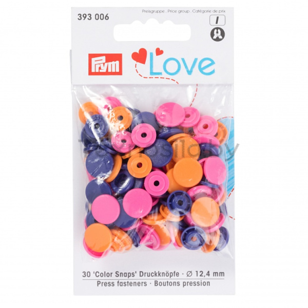 Кнопки Color Snaps пластик 30 шт разноцветные Prym Love 393006 - фото и цены в Минске