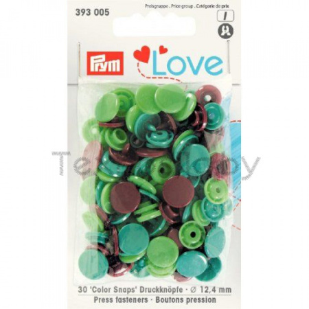 Кнопки Color Snaps пластик 30 шт разноцветные Prym Love 393005 - фото и цены в Минске