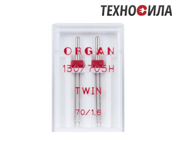 Иглы двойные ORGAN № 70/1.6 (2 иглы/упаковка) - фото и цены в Минске