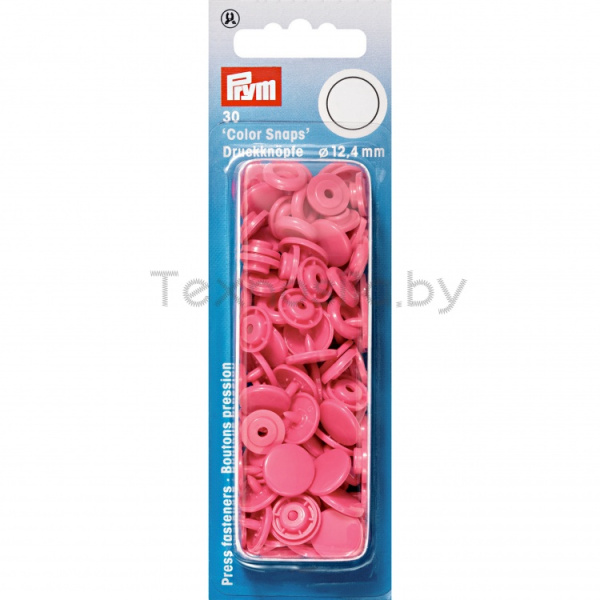 Кнопки Color Snaps пластик 30 шт ярко-розовый Prym 393147 - фото и цены в Минске