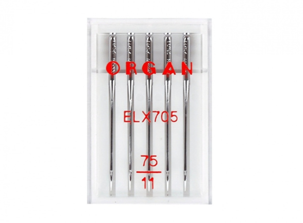 Иглы для распошив. машин ELx705 №75 ORGAN (5 игл/упаковка)  - фото и цены в Минске