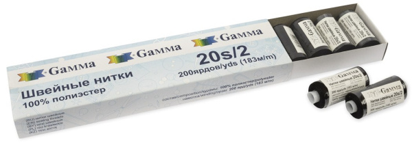 Швейные нитки (полиэстер) 20s/2 Gamma, 183м - фото и цены в Минске