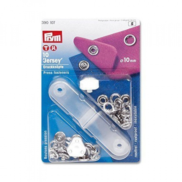 Кнопки Джерси латунь 10 мм 10 шт серебристый Prym 390107 - фото и цены в Минске